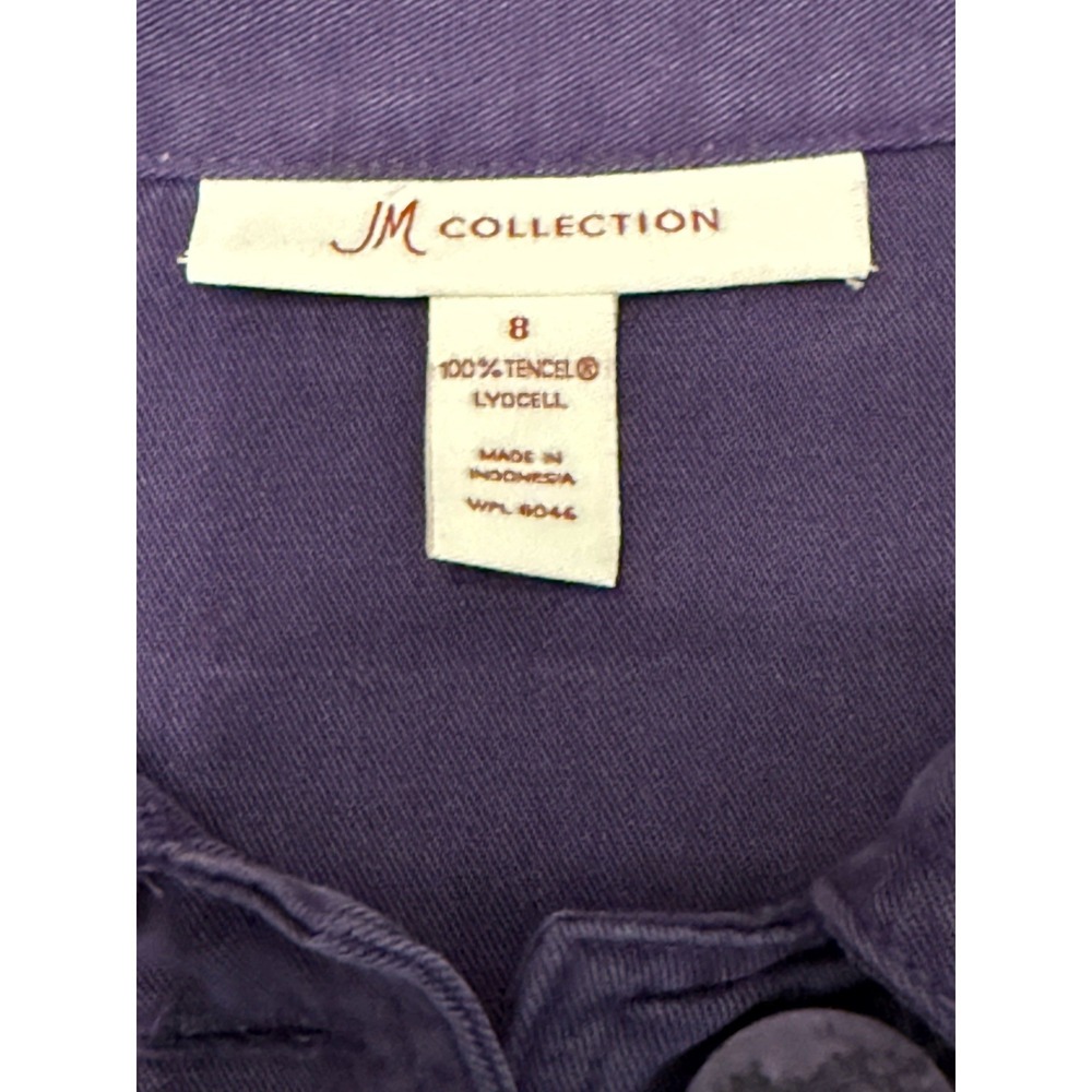 JM Collection Jacket, Women's Size Medium, Purple, Button Up Blazer NWT - Picture 8 of 11